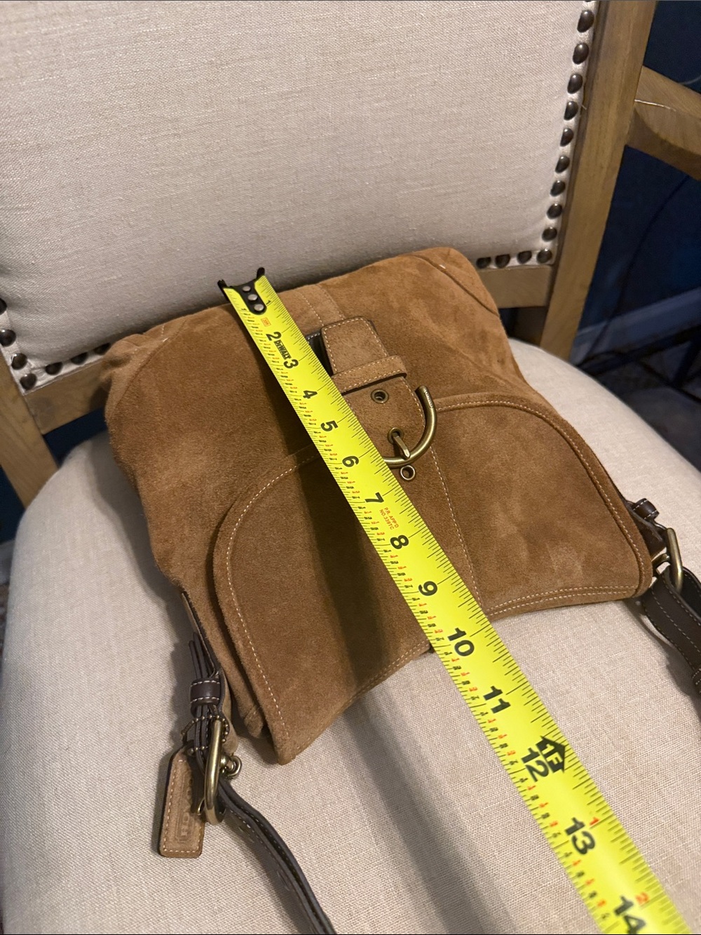 Vintage Coach Suede Shoulder Bag - Picture 5 of 13